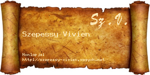 Szepessy Vivien névjegykártya